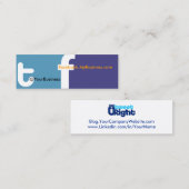 社会的なプロフィールの名刺tf 2.0 Bck TwUrt Upgr スキニー名刺 (正面/裏面)