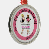 社会的な媒体のガールフレンドのオーナメント メタルオーナメント (右)