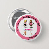 社会的な媒体のガールフレンドボタン 缶バッジ (正面&裏面)