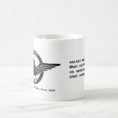 社会的な媒体のマグ コーヒーマグカップ (中央)