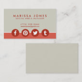 社会的な媒体のマネージャーのモモのタンの名刺 名刺 (正面/裏面)