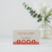 社会的な媒体のマネージャーのモモのタンの名刺 名刺 (スタンド正面)