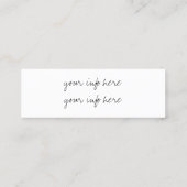 社会的な媒体のモダンで粋な名刺 スキニー名刺 (裏面)