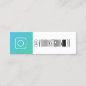 社会的な媒体のモダンで粋なinstagramの名刺 スキニー名刺 (正面)