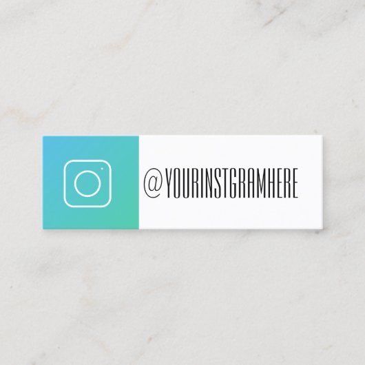 社会的な媒体のモダンで粋なinstagramの名刺 スキニー名刺 (正面)