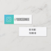 社会的な媒体のモダンで粋なinstagramの名刺 スキニー名刺 (正面/裏面)