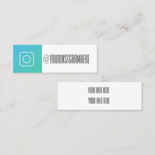 社会的な媒体のモダンで粋なinstagramの名刺 スキニー名刺 (正面/裏面)