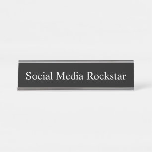 社会的な媒体のロックスター、 デスクネームプレート