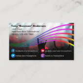 社会的な媒体のロック・バンドコンサートの写真|のミュージシャン 名刺 (正面)