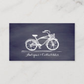 社会的な媒体のヴィンテージの自転車のアンティークの黒板 名刺 (正面)
