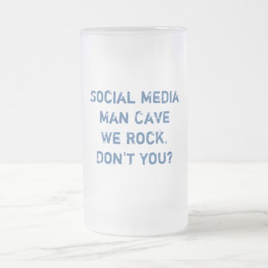 社会的な媒体の人の洞窟ステイン フロストグラスビールジョッキ (中央)