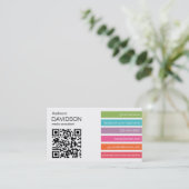 社会的な媒体の名刺明るいバー2のQRコード 名刺 (スタンド正面)