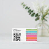社会的な媒体の名刺明るいバー2のQRコード 名刺 (スタンド正面)