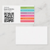 社会的な媒体の名刺明るいバー2のQRコード 名刺 (正面/裏面)