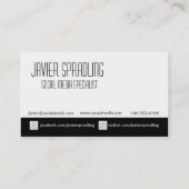 社会的な媒体の専門家の名刺 名刺 (裏面)