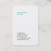 社会的な媒体の最小主義の名刺のテンプレート 名刺 (裏面)