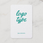 社会的な媒体の最小主義の名刺のテンプレート 名刺 (正面)