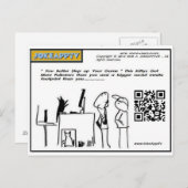 社会的な媒体の漫画の郵便はがき ポストカード (正面/裏面)