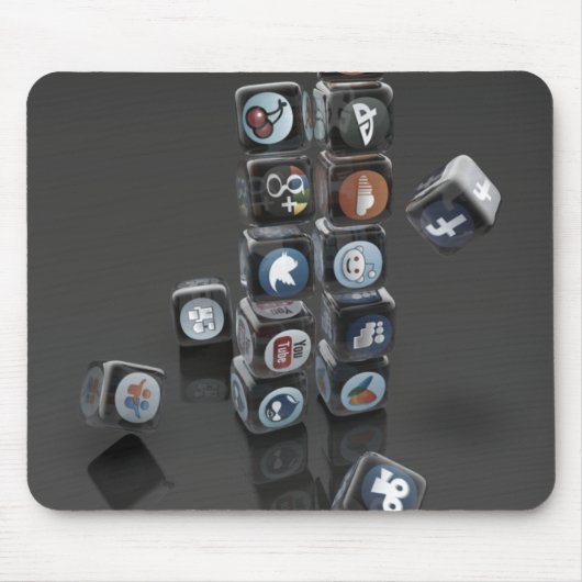 社会的な媒体の積み過ぎのマウスパッドSOCIALUTION マウスパッド (正面)