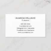 社会的な媒体の花の水彩画の粋なピンクの花 名刺 (裏面)