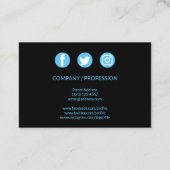 社会的な媒体の記号を用いる最小主義のエレガントなスタイル 名刺 (裏面)