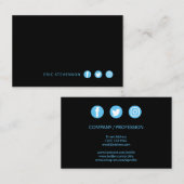 社会的な媒体の記号を用いる最小主義のエレガントなスタイル 名刺 (正面/裏面)