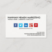 社会的な媒体の販売 名刺 (裏面)