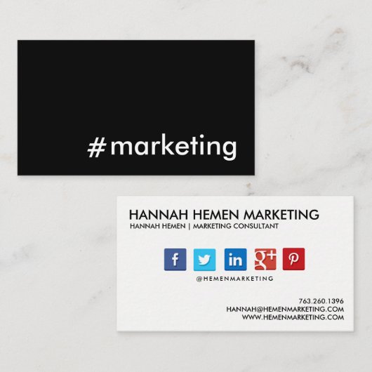 社会的な媒体の販売 名刺 (正面/裏面)