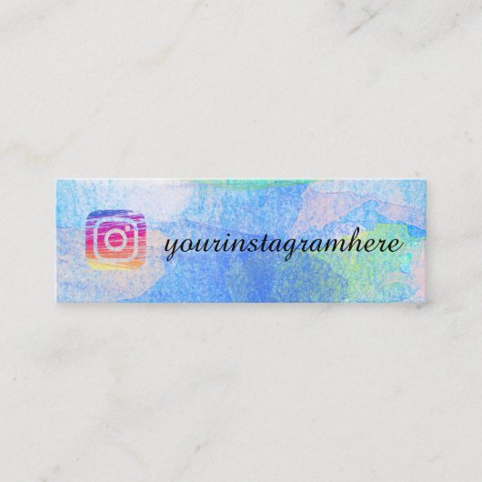 社会的な媒体のInstagramのロゴのペンキの(ばちゃばちゃ)跳ねるのしぶき スキニー名刺 (正面)