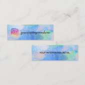 社会的な媒体のInstagramのロゴのペンキの(ばちゃばちゃ)跳ねるのしぶき スキニー名刺 (正面/裏面)