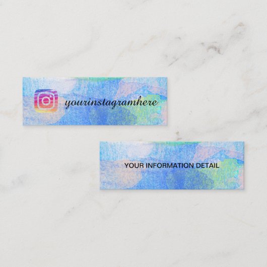社会的な媒体のInstagramのロゴのペンキの(ばちゃばちゃ)跳ねるのしぶき スキニー名刺 (正面/裏面)