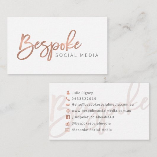 社会的な媒体を予約しました 名刺 (正面/裏面)