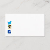 社会的な媒体アイコンとの名刺のテンプレート 名刺 (裏面)