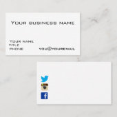 社会的な媒体アイコンとの名刺のテンプレート 名刺 (正面/裏面)