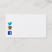 社会的な媒体アイコンとの名刺のテンプレート 名刺 (裏面)