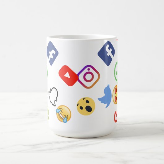 社会的な媒体アイコンマグ コーヒーマグカップ (中央)
