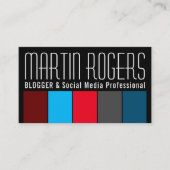 社会的な媒体プロフェッショナルおよびブロガーのスタイル 名刺 (正面)