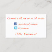 社会的な媒体情報のAvonの名刺 名刺 (裏面)