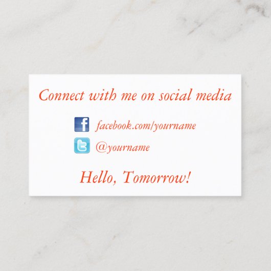 社会的な媒体情報のAvonの名刺 名刺 (裏面)