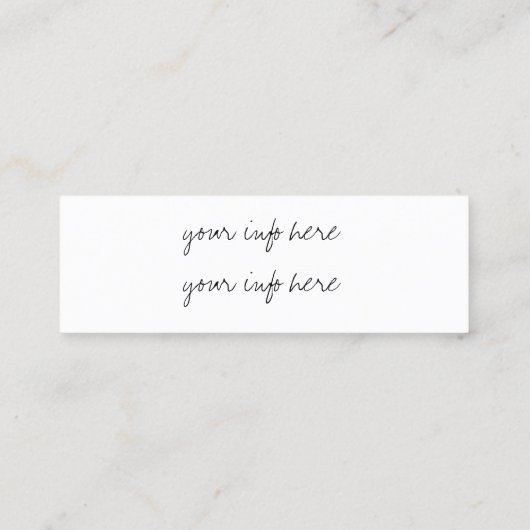 社会的な媒体色のモダンで粋な名刺 スキニー名刺 (裏面)