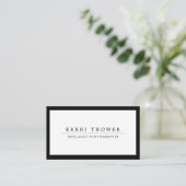 社会的な媒体豪華な黒く及び白いの名刺 名刺 (スタンド正面)