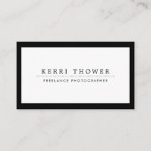 社会的な媒体豪華な黒く及び白いの名刺 名刺 (正面)