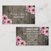 社会的な媒体|のウェディングプランナーの素朴な納屋木 名刺 (正面/裏面)