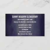 社会的な媒体|の星の黒板の先生 名刺 (裏面)