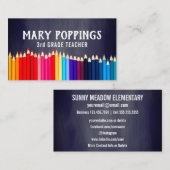 社会的な媒体|の鉛筆の黒板の先生 名刺 (正面/裏面)