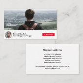 社会的な媒体YouTubeは|をインスパイア 名刺 (正面/裏面)