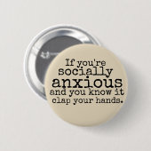 社会的な心配の放棄Pin 缶バッジ (正面&裏面)