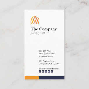 社会的な縦のBusinessCardコンストラクター建築家 名刺