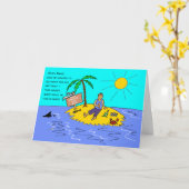 社会的な距離の男性のおもしろい漫画誕生日 カード (黄色い花)