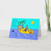 社会的な距離の男性のおもしろい漫画誕生日 カード (正面)